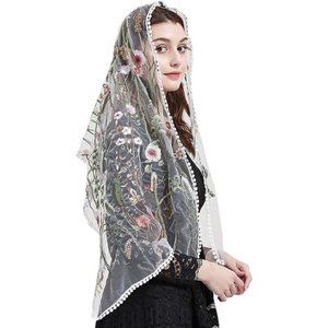 New Floral Lace Wrap Veil